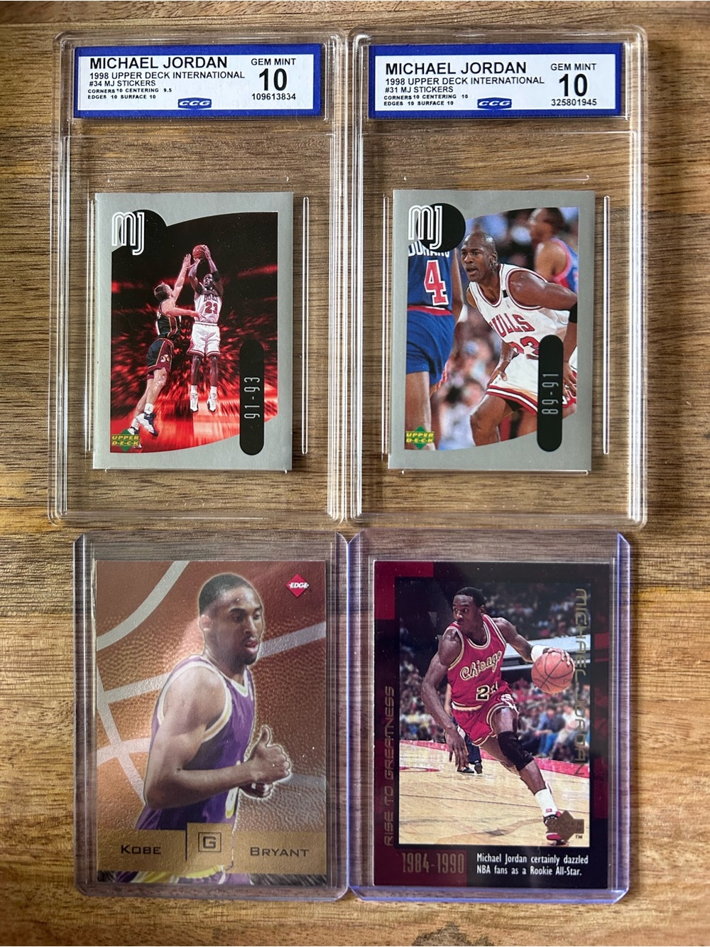 Michael Jordan graded cards & Kobe Bryant rookie card